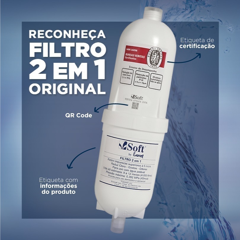 Refil Soft Everest Filtro 2 em 1 Original